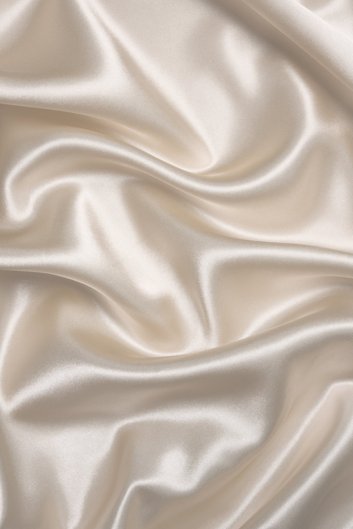 Beige Colored Silk Wavy Texture Background